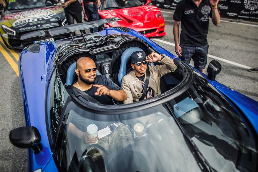 Lewis Hamilton en el Gumball 3000